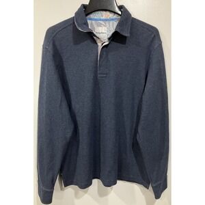 Tommy Bahama‎ Thick Pullover Polo Shirt Mens Medium Long Sleeve Cotton Blend